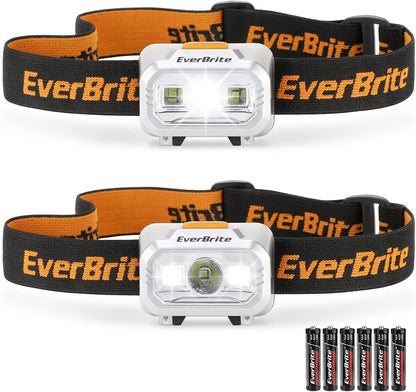 EverBrite LED IPX4 Water Resistant Headlamp 4 Lighting Modes Pivoting Head with Adjustable Headband