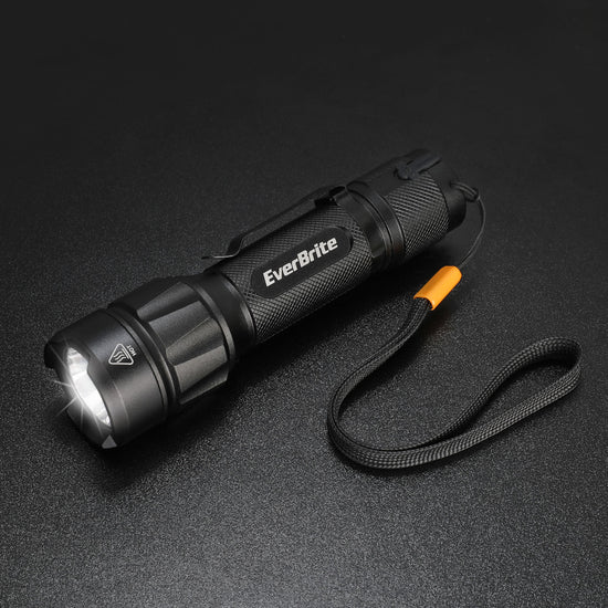 EverBrite LED Tactical Flashlight, Rechargeable Flashlight with Lanyard and Clip for Camping Hiking, Emergency & EDC