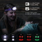 EverBrite 2-Pack Kids & Adults Headlamp with Red Light, 5 Modes, Memory Function (Batteries Included)（W）