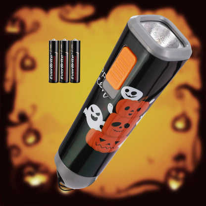 EverBrite Halloween Flashlights Halloween Gifts, Small LED Flash Light Handheld Torch with Lanyard, Battery Included,