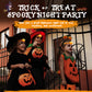 EverBrite Halloween Pumpkin Headlamp 5 Pack, 2 Modes LED Adjustable Headband, Orange Spot & Strobe Lights Halloween Gifts
