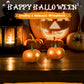 EverBrite Halloween Pumpkin Headlamp 5 Pack, 2 Modes LED Adjustable Headband, Orange Spot & Strobe Lights Halloween Gifts