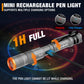 EverBrite Mini Pen Light, Rechargeable 300 Lumens, 4 Modes, with USB-C & Clip - Compact Flashlight for Inspection & Outdoors (W)