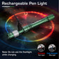 EverBrite Rechargeable Pen Light, 300 Lumens, Zoomable LED with Clip - Pocket Size for Camping & Emergency (Green)