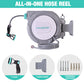 HAUSHOF 1/2" x 100 ft Retractable Garden Hose Reel with Automatic Rewind, 10-Pattern Spray Nozzle, Durable High-Pressure Hose, and 180° Swivel Bracket – Perfect for Watering Gardens, Cleaning Patios