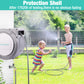 HAUSHOF 1/2" x 100 ft Retractable Garden Hose Reel with Automatic Rewind, 10-Pattern Spray Nozzle, Durable High-Pressure Hose, and 180° Swivel Bracket – Perfect for Watering Gardens, Cleaning Patios