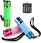 EverBrite Mini Glow in Dark Flashlights, Aluminum LED Flashlights Party Favors Assorted Colors for Camping, Hiking, Indoor (Batteries Included)