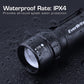 EverBrite Aluminum LED Flashlight 4 Lighting Modes  Zoomable Adjustable Focus for Power Outages & Emergencies