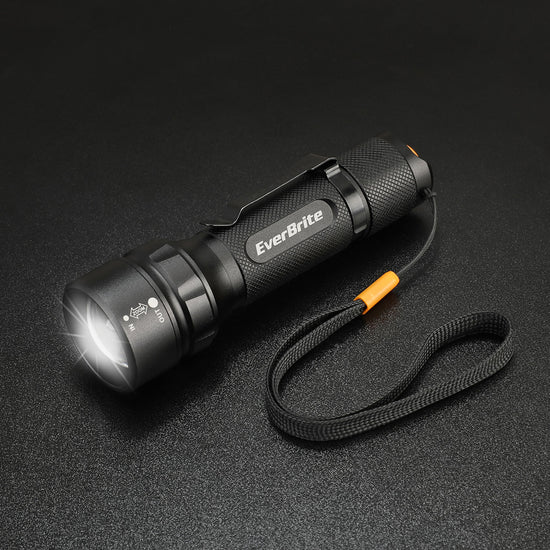 EverBrite 3 Lighting Modes Aluminum LED Flashlight, Zoomable Adjustable Focus for Camping, Hiking, Fishing