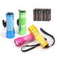 EverBrite 4 Pcs Mini LED Multicolor Aluminum Flashlights for Hurricane Supplies